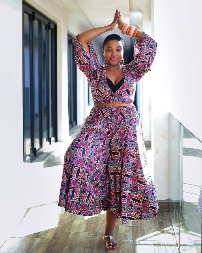 Silk Summer Wrap Top- Navy/Purple Paisley
