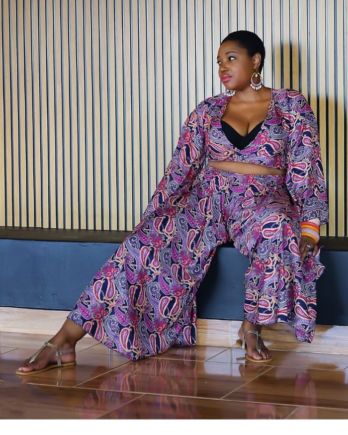 Silk Summer Wrap Top- Navy/Purple Paisley