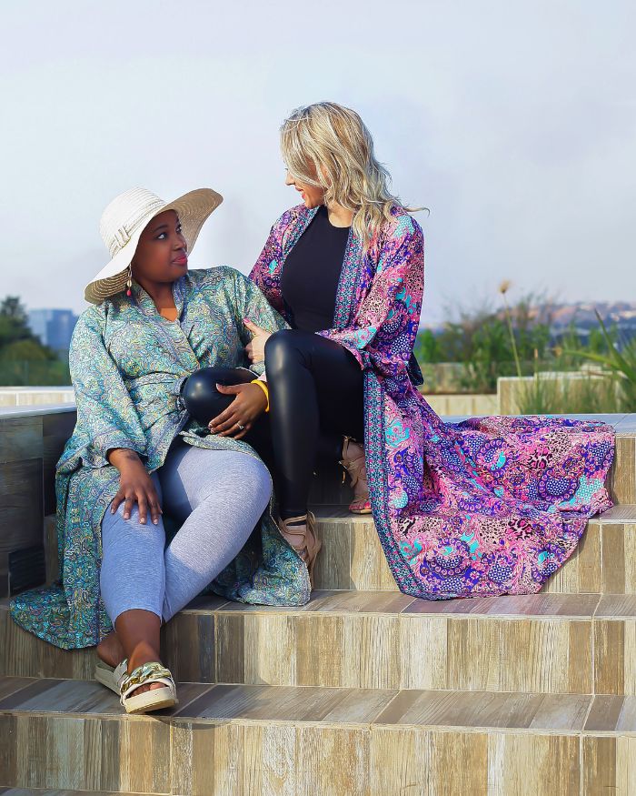 Silk Kimono - Green/turquoise