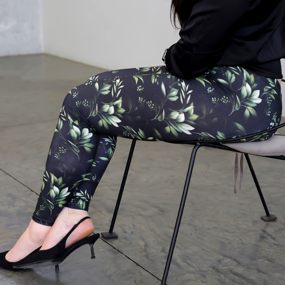 Green Leaf Magic Ladies Leggings