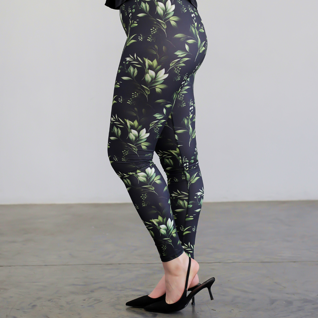 Green Leaf Magic Ladies Leggings